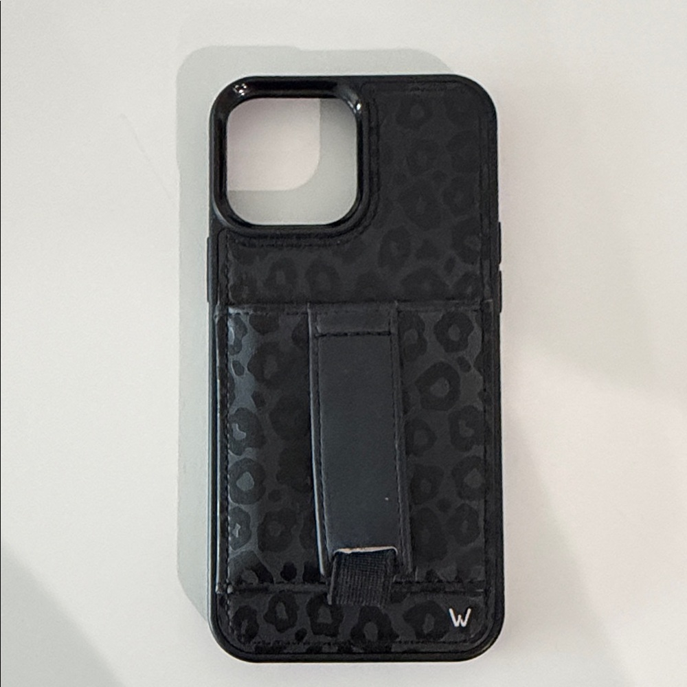Walli Black Leopard Print Phone Case 13 pro max